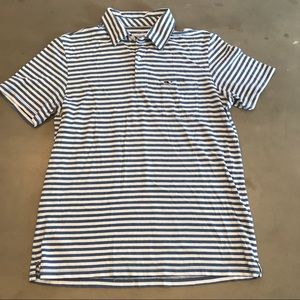 Vineyard Vines boys blue striped polo